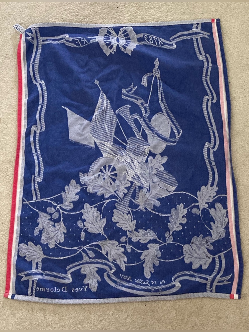 Yves Delorme vintage Bastille Day tea towel - Picture 10 of 10